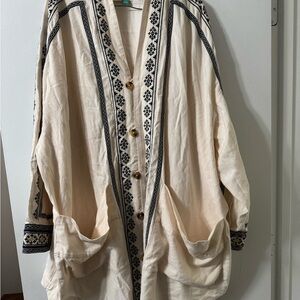 Embroidered Cream Jacket